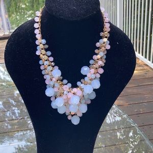 Pastel bead chunky necklace.